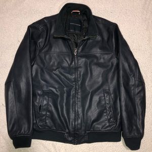 Tommy Hilfiger leather coat.